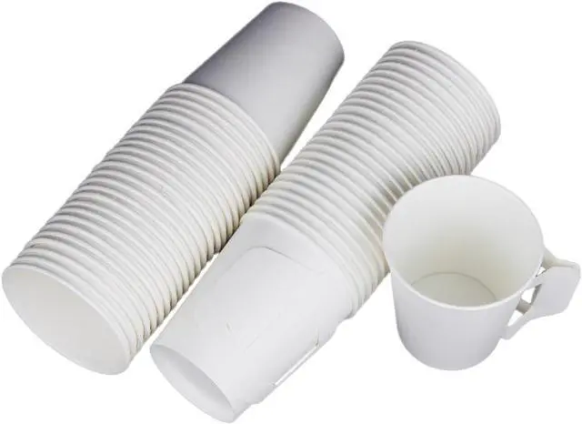 Alt view image 6 of 7 - Hot Beverage Cup for Coffee, Tea, Water, Shots, Wheat Grass, Samples With Handle (50ct 6oz)
