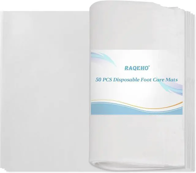 Main image of 50 Nail Care Towels for Manicure and Pedicure, Toallas Para Pedicura Spa, Nail and Foot Mat for Collecting Filing Dust, Disposable, Lint-Free, Nail Supplies for Nail Techs, 10.6"X11.8"