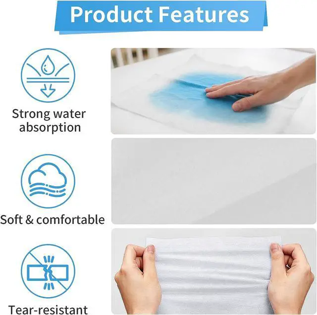 Alt view image 3 of 7 - 50 Nail Care Towels for Manicure and Pedicure, Toallas Para Pedicura Spa, Nail and Foot Mat for Collecting Filing Dust, Disposable, Lint-Free, Nail Supplies for Nail Techs, 10.6"X11.8"