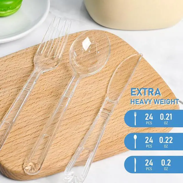 Alt view image 2 of 6 - EcoDispose 72 Count Plastic Cutlery Set, 24 Knives, 24 Forks & 24 Spoons