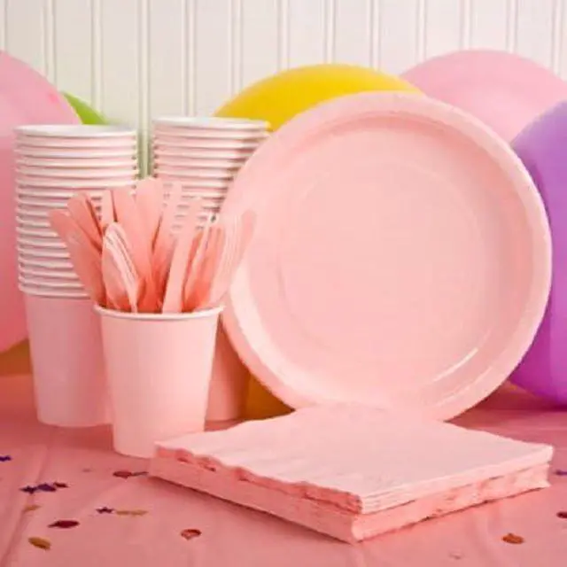 Alt view image 2 of 3 - Party! 16 Forks, 16 Spoons & 16 Knives, Pink
