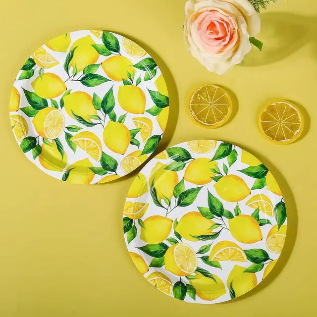 Alt view image 5 of 7 - Lemon Party Plates Summer Fruit Disposable Paper Plates 7"