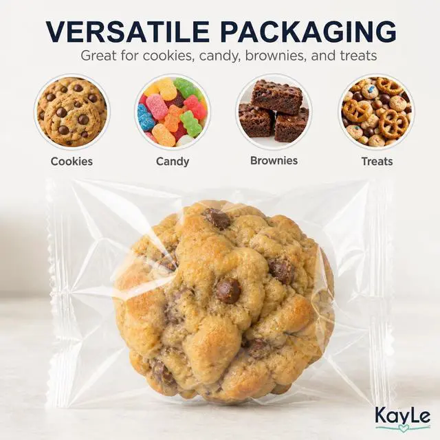 Alt view image 3 of 7 - KayLe 5 x 7 Clear Treat Bags, 100 Count Heat Sealable PET Cookie Bags, Bakery Packaging Bags for Cookies, Candy & Snacks | 5 x 7 Clear 100