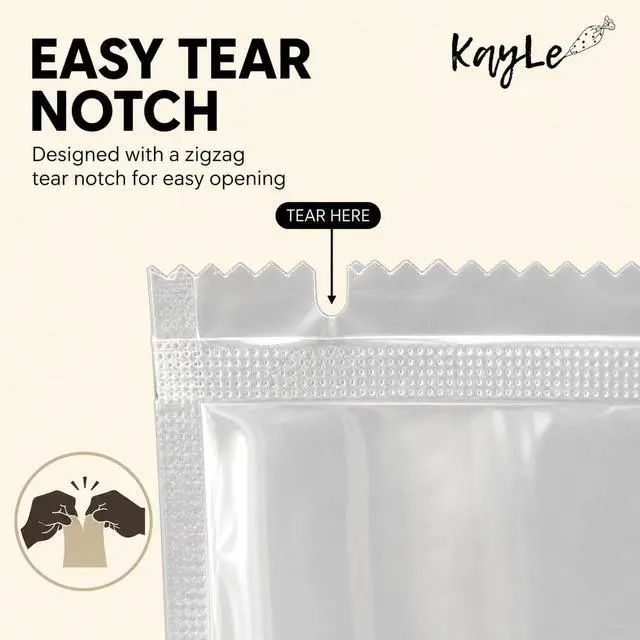 Alt view image 6 of 7 - KayLe 5 x 7 Clear Treat Bags, 100 Count Heat Sealable PET Cookie Bags, Bakery Packaging Bags for Cookies, Candy & Snacks | 5 x 7 Clear 100