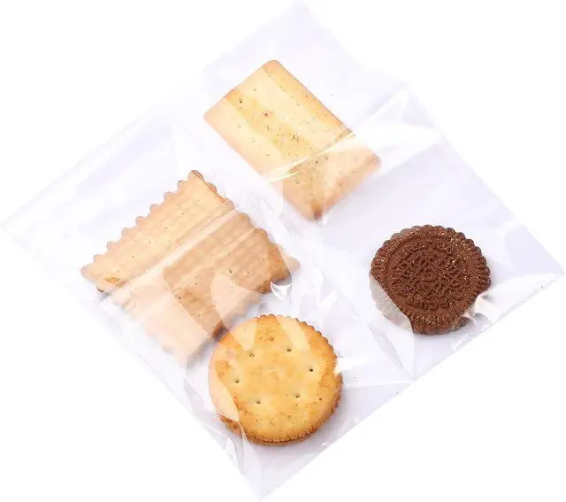 Alt view image 5 of 6 - Geyoga 240 Pcs 4 Size Clear Plastic Cello Bag Resealable Self to Adhesive Cellophane Bag for Candy Cookies Decorative Wrapper