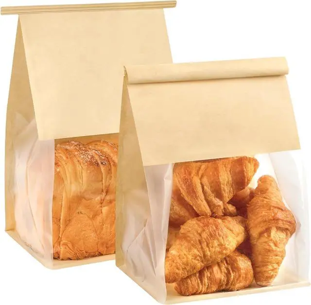Main image of Ocmoiy Bread Bags for Homemade Breads, 6.3 x 5.1 x 10.3 Inches, 50 Pack