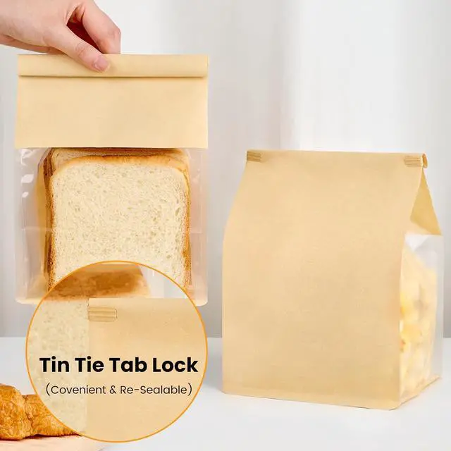 Alt view image 4 of 7 - Ocmoiy Bread Bags for Homemade Breads, 6.3 x 5.1 x 10.3 Inches, 50 Pack