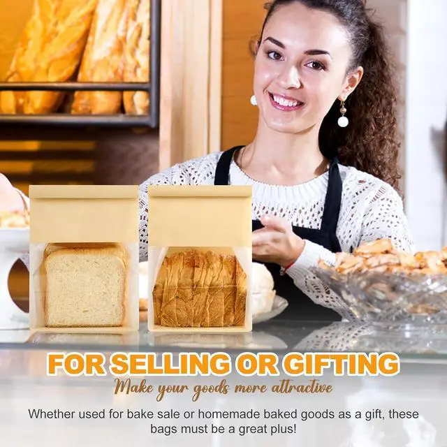 Alt view image 5 of 7 - Ocmoiy Bread Bags for Homemade Breads, 6.3 x 5.1 x 10.3 Inches, 50 Pack