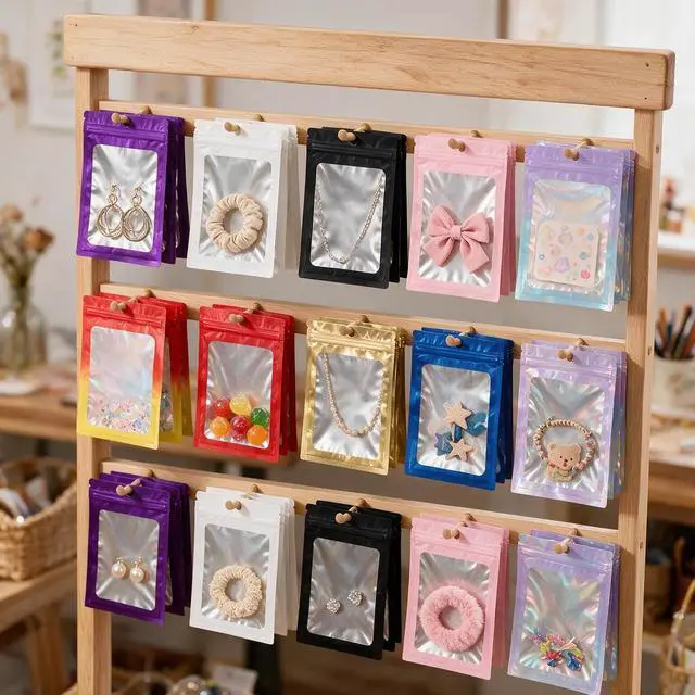 Alt view image 7 of 7 - 100 Pcs Black Zipper Bags for Food Storage and Small Business(2.4x3.9 inch)