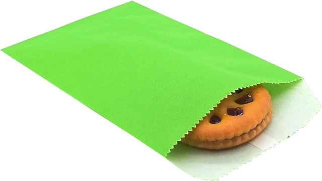 Alt view image 3 of 6 - Green Paper Treat Bag 3.15 x 5.12 inch Small Flat Wax Greaseproof Bakery Glassine Cookie Paper Bags for Candy Chocolate Pastries Snacks (100Pcs Green)