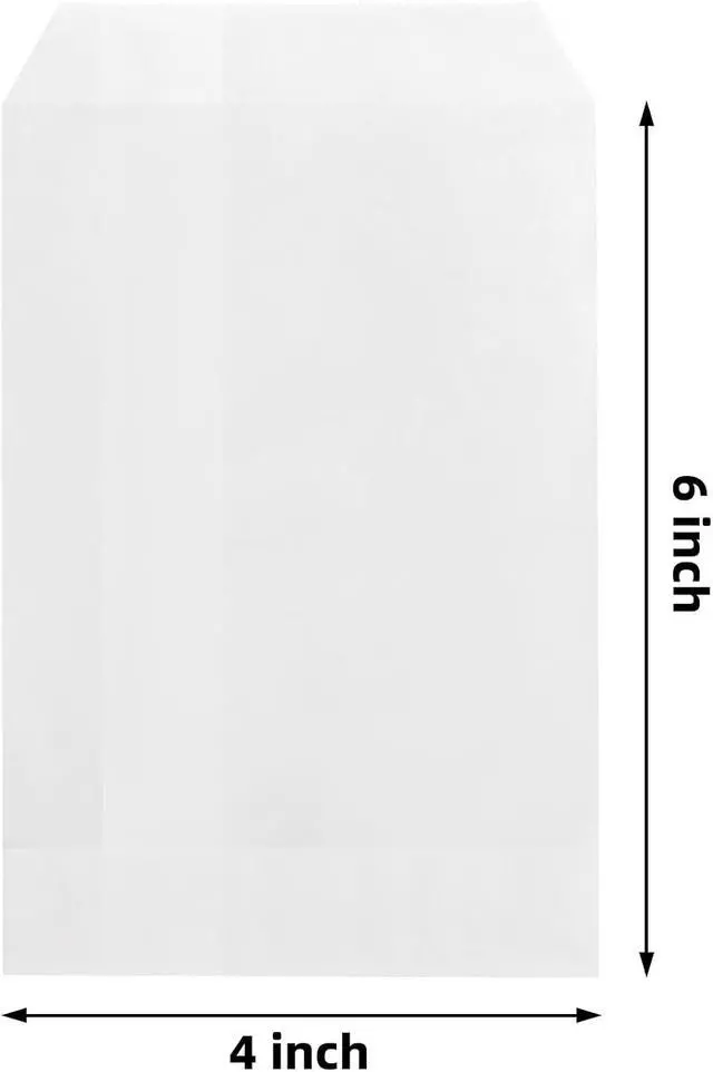 Alt view image 2 of 7 - Glassine Bags 4x6 Inches 100 Pieces Wax Paper Treat Bags