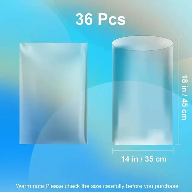 Alt view image 7 of 7 - AOUKAR Shrink Wrap Bags for Gift Baskets 36Pcs 14x18 Inches Chear PVC Heat Shrink Bags Cellophane Wrap for Packaging Large Bags for Easter, Holiday, Birthday, and Any Occasion