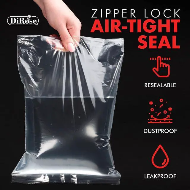 Alt view image 4 of 7 - Dirose 4" x 5" Clear Reclosable Poly Bags Pack of 100, 2 Mil Thickness Resealable Plastic Zip Bags for Snacks, Hardware, Arts & Crafts, and Storage