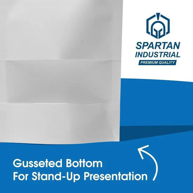 Alt view image 6 of 7 - 4" X 6" White Resealable Stand-Up Pouches - Pack of 100 Small