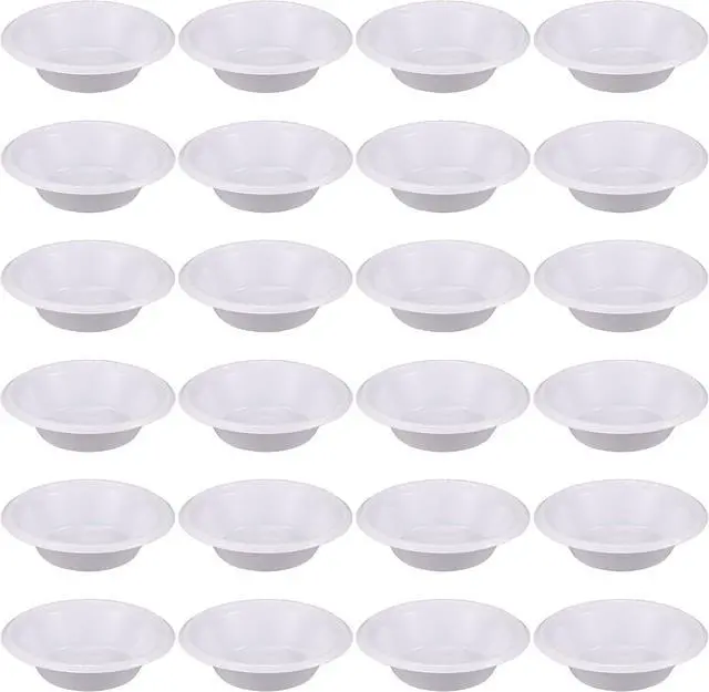 Main image of 24 Pack 16oz White Disposable Plastic Bowls Dessert, Ice Cream, Salad, Soup Serving Cups for Party, Picnic, Food Snacks (White)