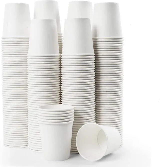 Main image of Vumdua 100 Pcs 6 oz Disposable Paper Cups, Hot Cold Beverage Drinking Cup for Coffee, Water, Tea, Juice, Espresso & Cortado (White)