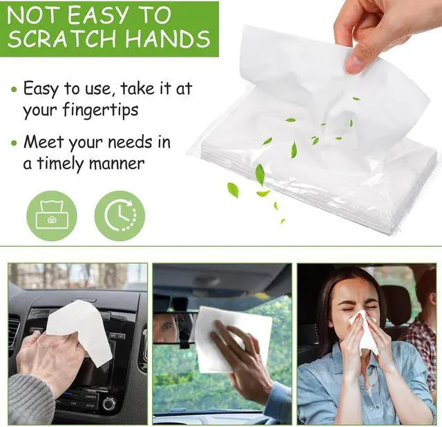 Alt view image 5 of 7 - Mudder 4 Packs Car Visor Tissue Refills, 3-ply 30 Sheets/pack