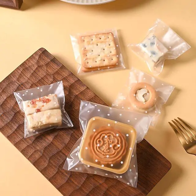 Alt view image 3 of 7 - Morepack 5.5x5.5 Inch Cookie Bags Self Sealing Cellophane Bags 200 Pcs