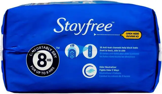 Alt view image 3 of 5 - Stayfree Reg Maxi Pad 24c Size 24ct Stayfree Regular Maxi Pad 24ct