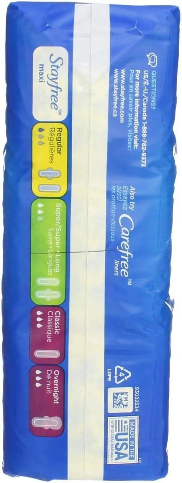 Alt view image 5 of 5 - Stayfree Reg Maxi Pad 24c Size 24ct Stayfree Regular Maxi Pad 24ct