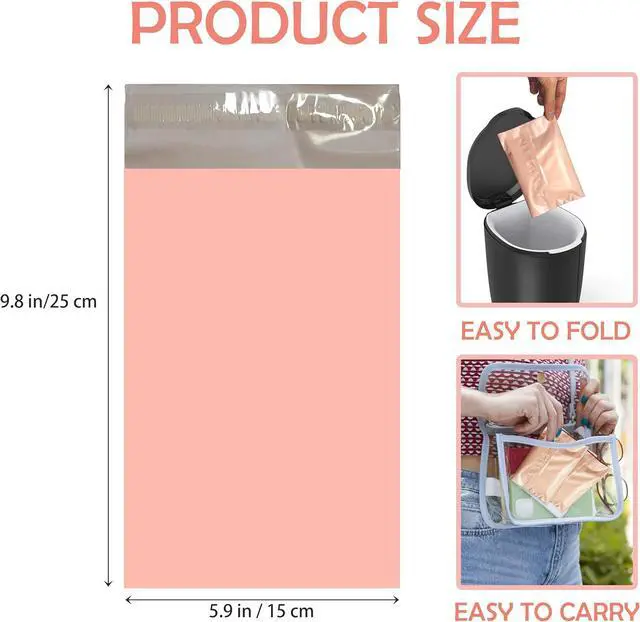 Alt view image 2 of 7 - Sanitary Napkin Disposal Bags, 100 Pcs Disposable Sanitary Bag with Self-sealing Seals for Women, Personal Feminine Hygiene Disposal Bags