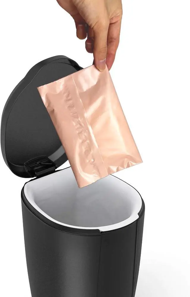 Alt view image 6 of 7 - Sanitary Napkin Disposal Bags, 100 Pcs Disposable Sanitary Bag with Self-sealing Seals for Women, Personal Feminine Hygiene Disposal Bags