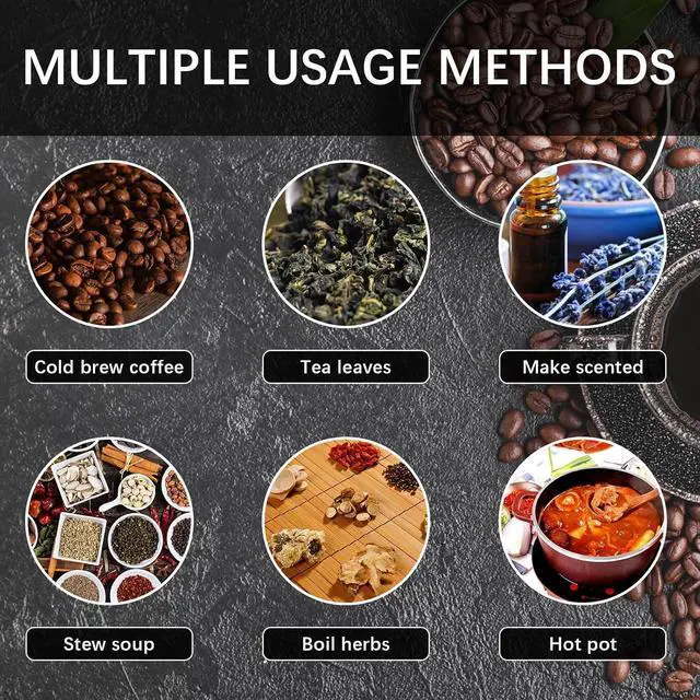 Alt view image 7 of 7 - 150 Pcs Cold Brew Bags 4x6 inch, No Mess Disposable Cold Brew Coffee Filter Pouches with Drawstring Large Empty Tea Bag for Loose Leaf Tea, Iced Coffee, Herbs, Spice, Home brewing, Hot pot