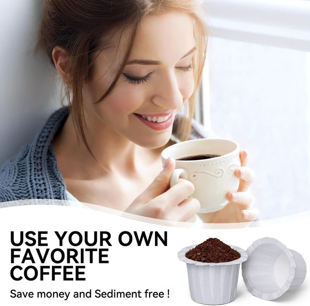 Alt view image 6 of 6 - Fanativita 100ct Disposable Coffee Filters for Reusable K Cups, White