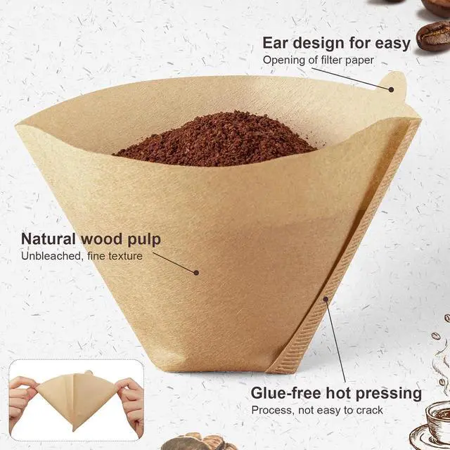 Alt view image 3 of 7 - 100 Count #4 Cone Coffee Filters 8-12 Cup Compatible with Ninja Maker