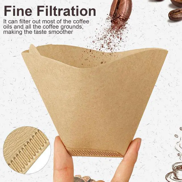 Alt view image 4 of 7 - 100 Count #4 Cone Coffee Filters 8-12 Cup Compatible with Ninja Maker