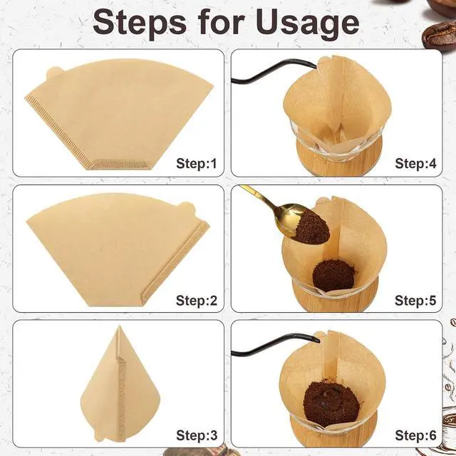 Alt view image 6 of 7 - 100 Count #4 Cone Coffee Filters 8-12 Cup Compatible with Ninja Maker