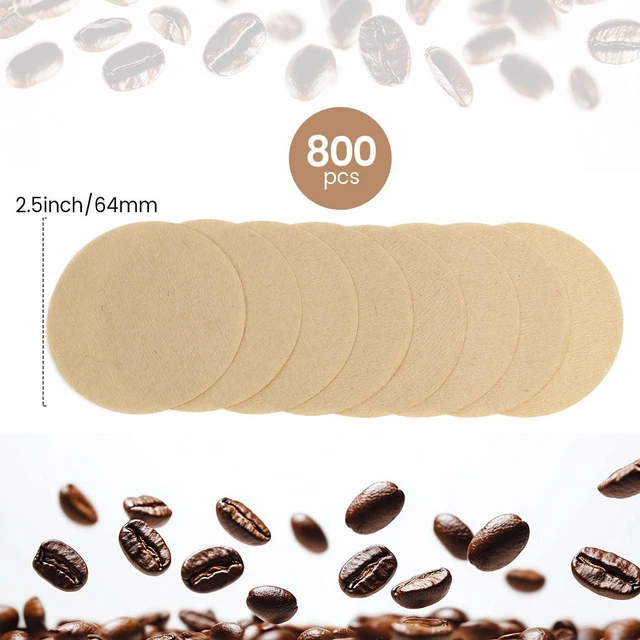 Alt view image 2 of 7 - Clinuse 800Pcs 2.5" Round Coffee Filters Fits for Aeropress Coffee Makers