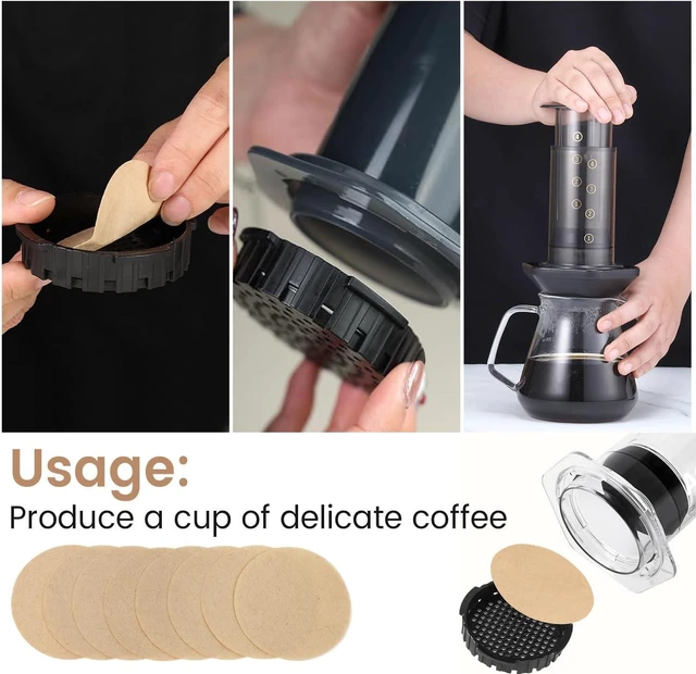 Alt view image 3 of 7 - Clinuse 800Pcs 2.5" Round Coffee Filters Fits for Aeropress Coffee Makers