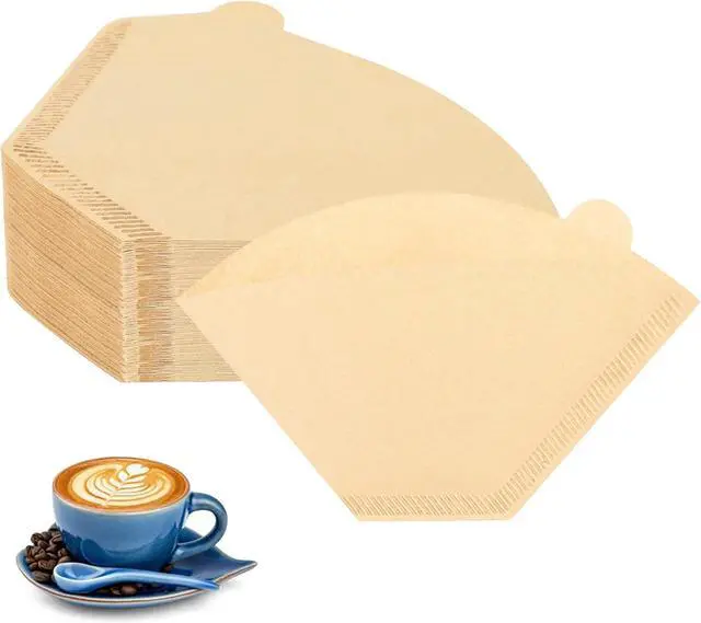 Main image of Coffee Filters 2, Set of 200 Disposable #2 Cone Coffee Filter Unbleached Natural Coffee Filters 2 Cone Paper for Pour Over Coffer Makers/Coffee Dripper Cones(2-6 Cups