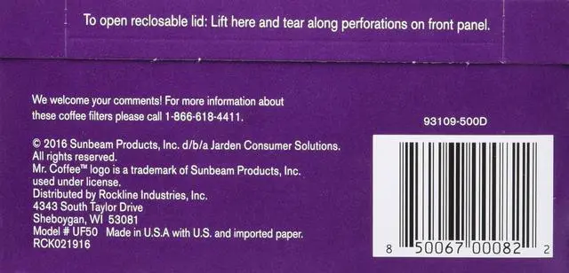 Alt view image 3 of 3 - Mr. Coffee 8-12 Cup Coffee Filters 50 Pack (2 Count - 100 Total Filters)