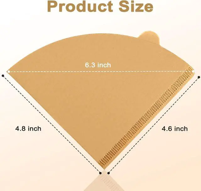 Alt view image 2 of 7 - Coffee Filters, Cone Coffee Filters Size 02, 1-4 Cups, 200 Count, 2 Cone Filter for Pour Over and Drip Coffee Maker, Natural Brown Unbleached