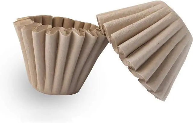 Main image of 1-4 Cup Basket Coffee Filters,Natural Brown Biodegradable Basket Filters Paper Unbleached for Home Office Use,coffee filter flowers, 50 Count