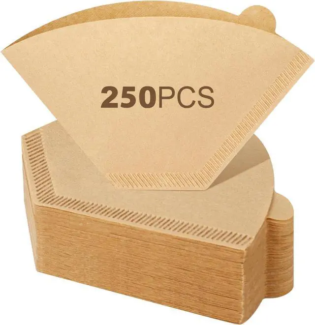 Main image of 250 Count Coffee Filters #2, Premiun Unbleached Natural No Blowout, 2-4 Cup