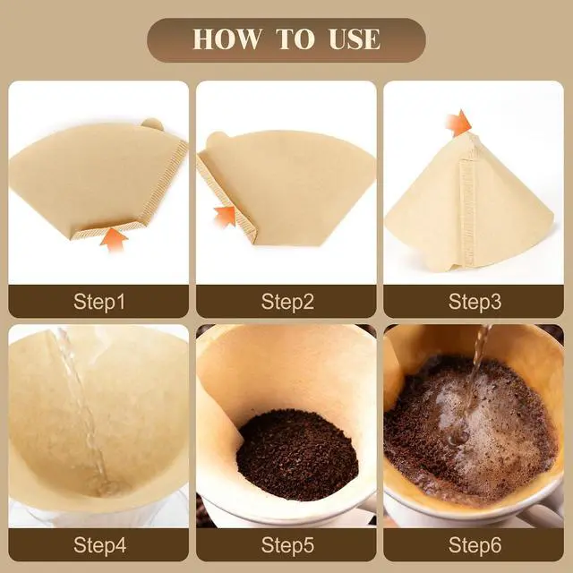 Alt view image 3 of 7 - 250 Count Coffee Filters #2, Premiun Unbleached Natural No Blowout, 2-4 Cup