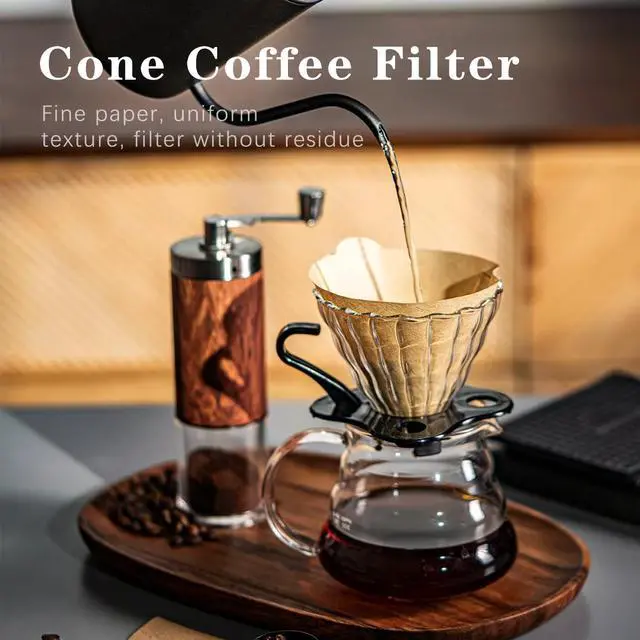 Alt view image 6 of 7 - #2 Cone Coffee Filters,200 Count Premium Coffee Filter,2-6 Cup,Disposable Coffee Filters for Drip Coffee Makers and Pour Over (200, Brown)