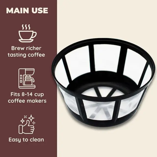 Alt view image 3 of 6 - Fill 'n Brew Reusable Coffee Filter Basket for Most Coffe Makers, Such As Mr. Coffee Coffe Maker, Black & Decker Coffe Maker, Regal Coffee Maker & Procter Silex Coffee Maker