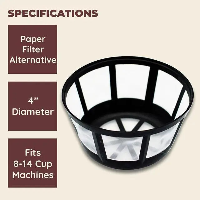 Alt view image 6 of 6 - Fill 'n Brew Reusable Coffee Filter Basket for Most Coffe Makers, Such As Mr. Coffee Coffe Maker, Black & Decker Coffe Maker, Regal Coffee Maker & Procter Silex Coffee Maker