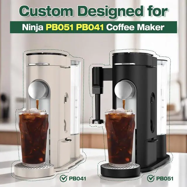 Alt view image 2 of 7 - 150 Pcs Disposable Coffee Filters for Ninja Coffee Maker PB051 and PB041