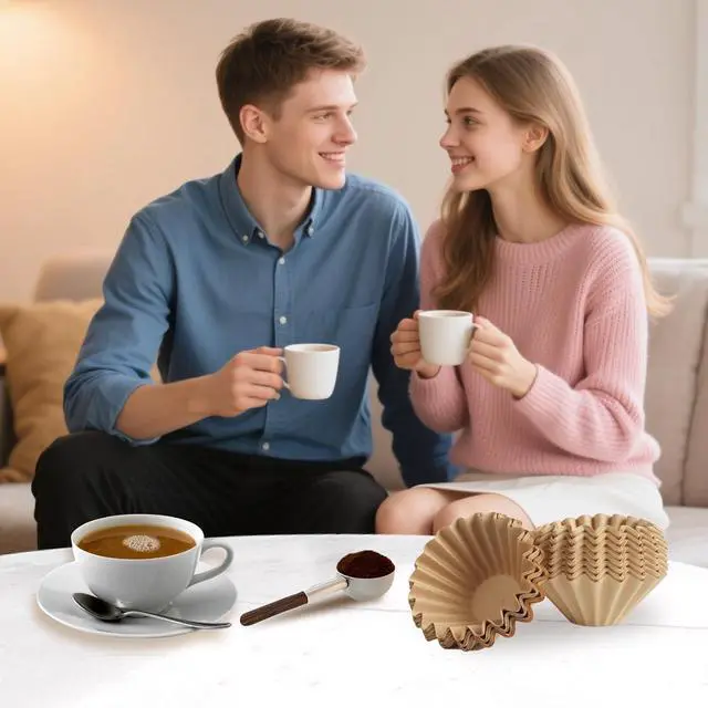 Alt view image 5 of 7 - 150 Pcs Disposable Coffee Filters for Ninja Coffee Maker PB051 and PB041