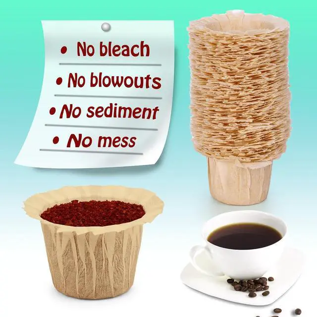 Alt view image 5 of 6 - Irmidi Disposable Coffee Filters, 100 Count Natura K Cup Filters for Keurig 1.0 and 2.0 Coffee Makers