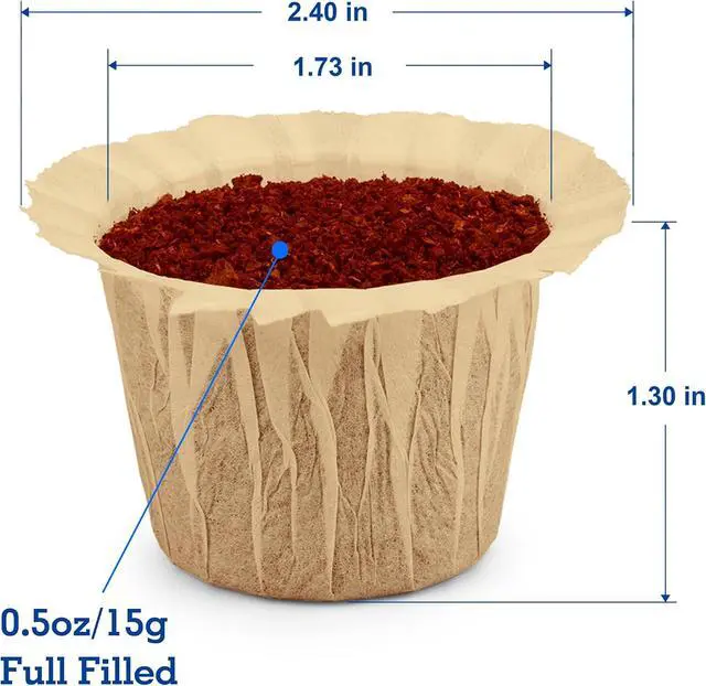 Alt view image 5 of 7 - Haetyly 100 Count Natural Paper Filters for Keurig Single Serve 1.0 and 2.0, Fits All Brands Reusable K Cups