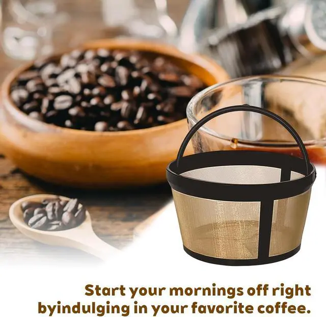 Alt view image 4 of 7 - 2-PACK Reusable 4 Cup Basket Coffee Filter,Replaces Disposable Paper Coffee Filters for Standard 4 Cup Basket Coffeemakers