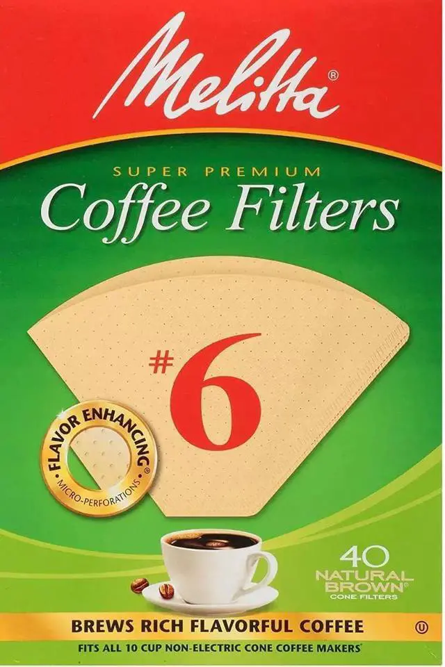 Main image of Melitta Cone Coffee Filters Number 6 40 Count (Pack of 2)