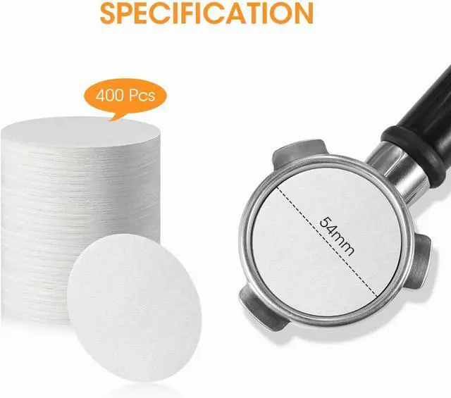 Alt view image 2 of 7 - Aieve 54 mm Espresso Paper Filter Compatible with Breville Espresso Machine