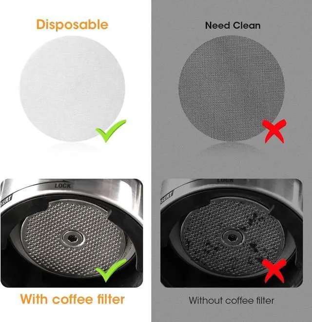 Alt view image 4 of 7 - Aieve 54 mm Espresso Paper Filter Compatible with Breville Espresso Machine